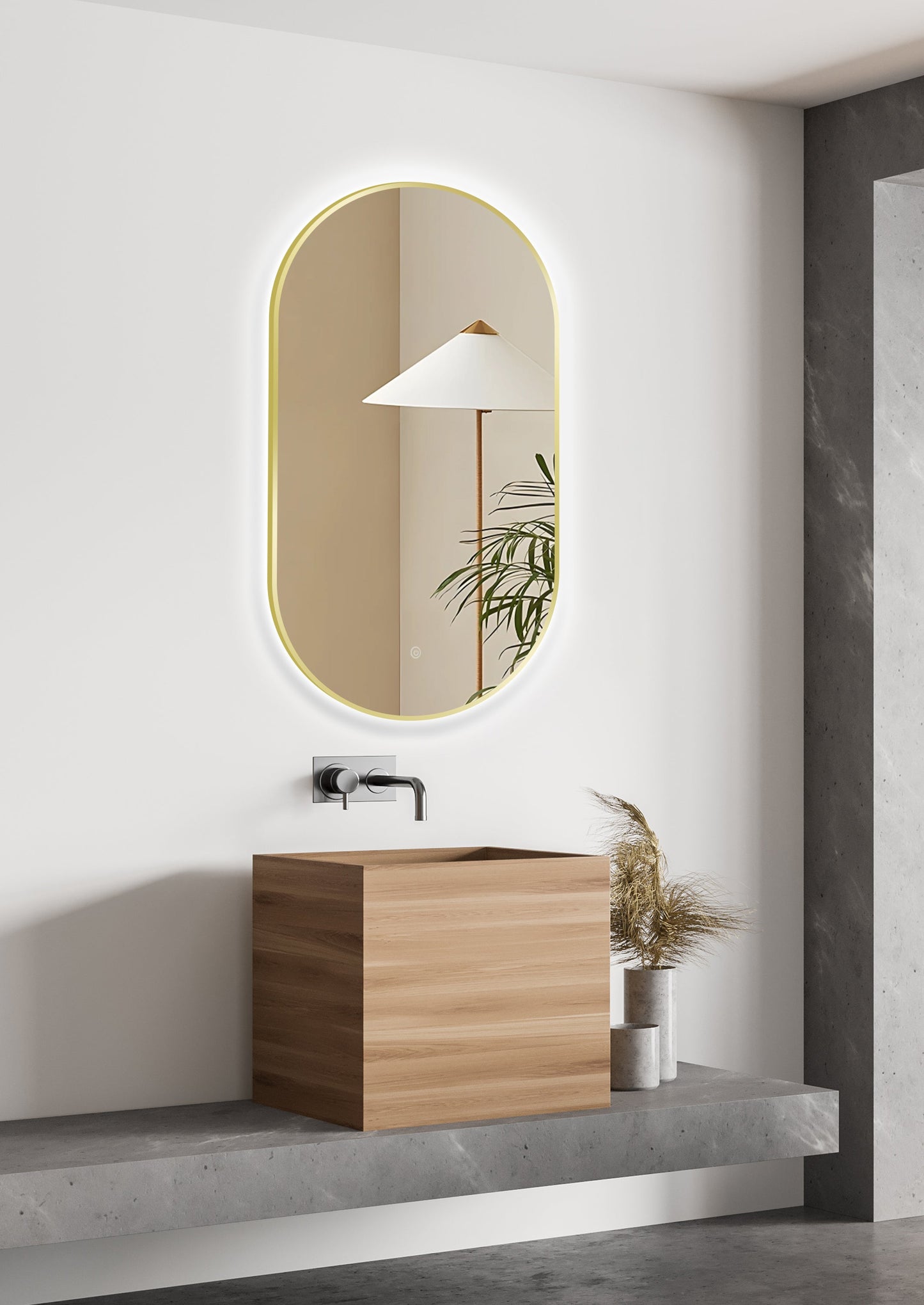 Selene Black LED-tükör